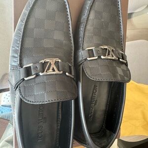 Louis Vuitton Checkered Black Loafers